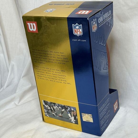Mike Alstott Offical Super Bowl XXXVII 37 NFL Football On Field Wilson w/COA - Picture 5 of 8